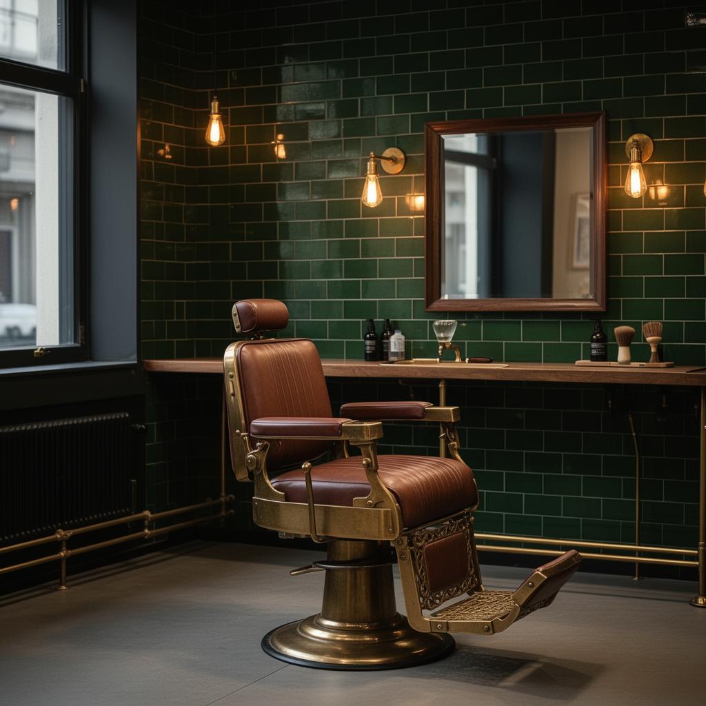Brass & Blade Barbershop website mockup